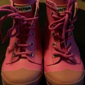 Hunter Girls Pink Rain Boots